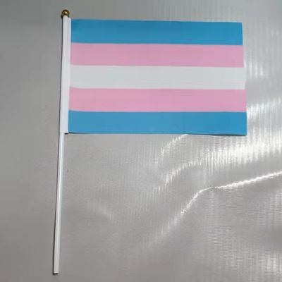 Hoog - van de de Vlaggendouane van de kwaliteits100d Polyester Handbediende LGBT de Regenboogvlaggen
