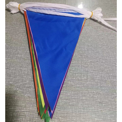 OEM ODM Driehoek Vlag Bunting Custom 100D Polyester Stof Driehoek String Vlaggen