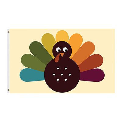 Digitale van de de Polyestervlag van de Drukdouane de Dankzeggings Tweezijdige Vlaggen 3x5
