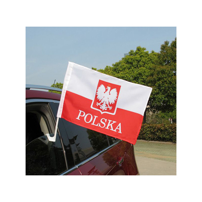 De duidelijke van de de Autovlag van de Polyestersublimatie Vlaggen van het de Autoland met Houder