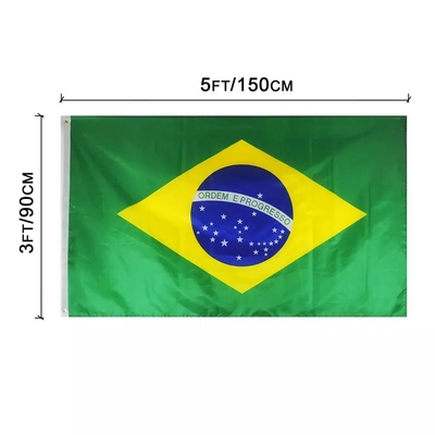 Hoog - de Vlaggen van Brazilië van de kwaliteitsdouane 3x5Ft 100D-Polyestervlaggen