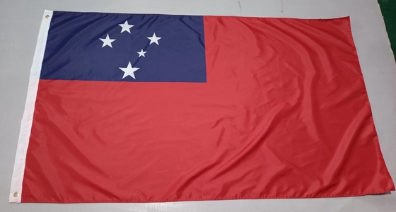 Polyester Samoa Land Vlag 3X5ft CMYK Kleur Samoa Nationale Vlag