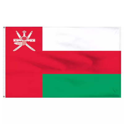 Van de de Vlag100% Polyester van douanevlaggen 3x5 Voet de Nationale Vlag van Oman