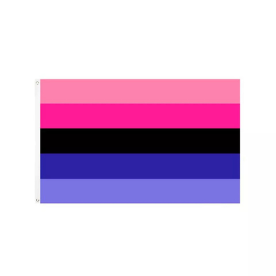 Digitaal printen Rainbow LGBT-vlag 3x5Ft 100D polyester voortgangsvlag