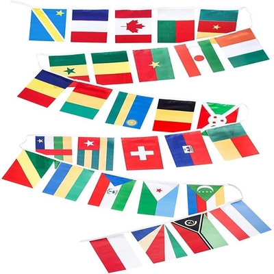 68D / 100D Vlag 10x15cm van het polyesterkoord Internationale het Koordvlaggen van de Douanegrootte