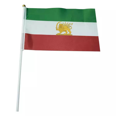 Draagbare Oude de Vlaghand Iran Lion Mini Polyester Hand Held Flags van Iran
