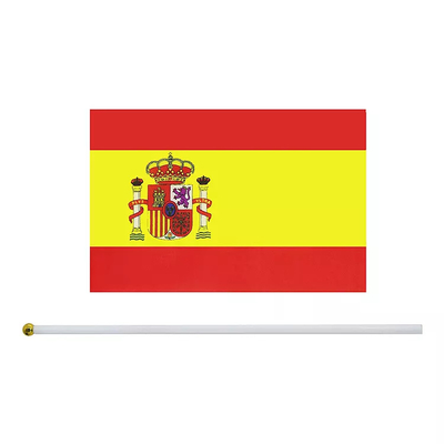 De draagbare Kleine Vlaggen van Logo Custom Print Spain Country van Handvlaggen