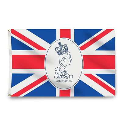 Hoog - kwaliteit 3x5ft de Koning Charles III Kroning 2023 van Koningscharles flag het UK