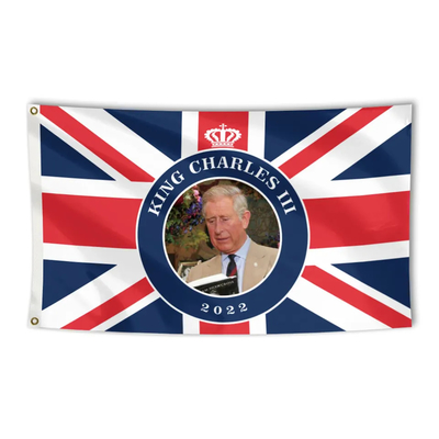 Hoog - kwaliteit 3x5ft de Koning Charles III Kroning 2023 van Koningscharles flag het UK